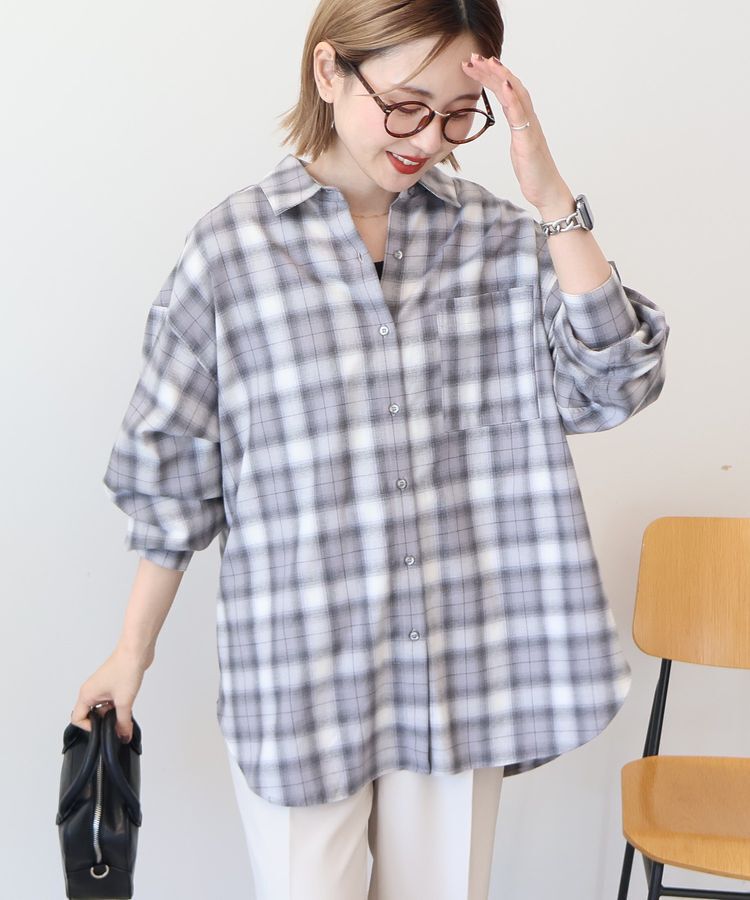 AMERICAN HOLIC「ビエラ起毛チェックシャツ」|シャツ・ブラウス|Gray