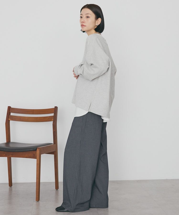 AMERICAN HOLIC「Vネックスムース起毛プルオーバー」|スウェット・ジャージ|