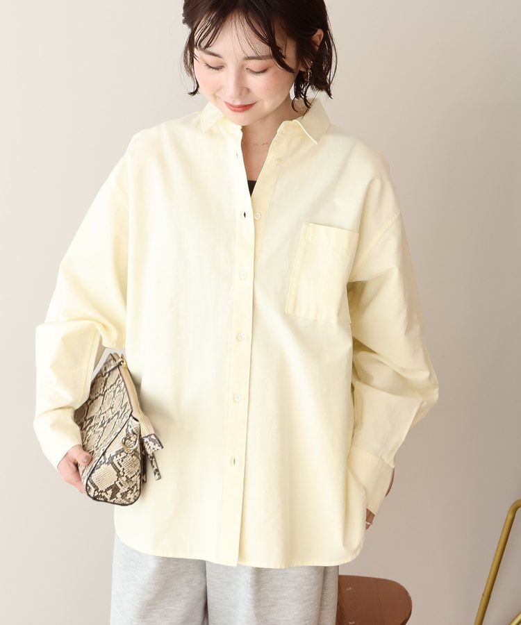 AMERICAN HOLIC「【UVカット】オックスベーシックシャツ」|シャツ・ブラウス|Yellow