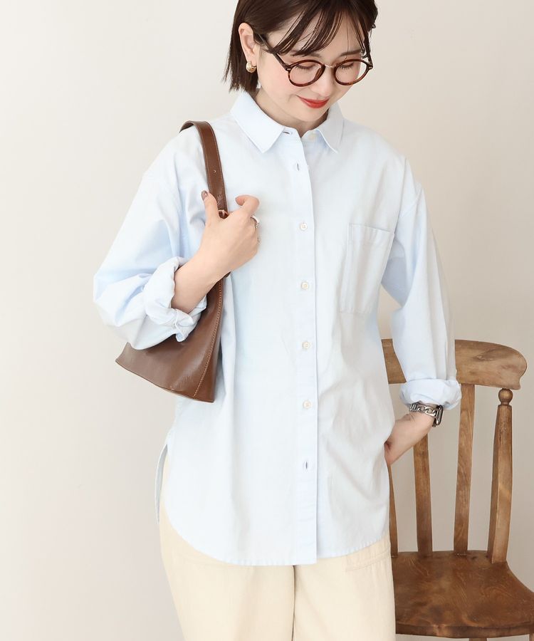 AMERICAN HOLIC「【UVカット】オックスベーシックシャツ」|シャツ・ブラウス|Sax