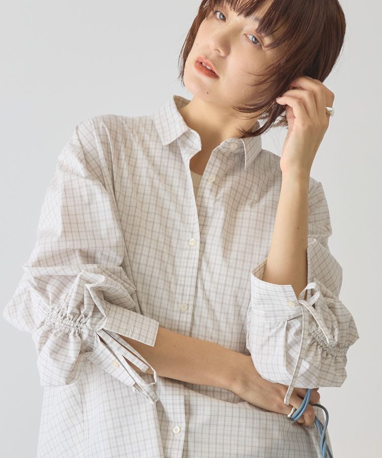 AMERICAN HOLIC「【イージーケア】バックギャザーリボンシャツ」|シャツ・ブラウス|