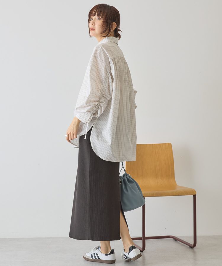 AMERICAN HOLIC「【イージーケア】バックギャザーリボンシャツ」|シャツ・ブラウス|