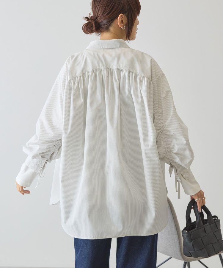AMERICAN HOLIC「【イージーケア】バックギャザーリボンシャツ」|シャツ・ブラウス|