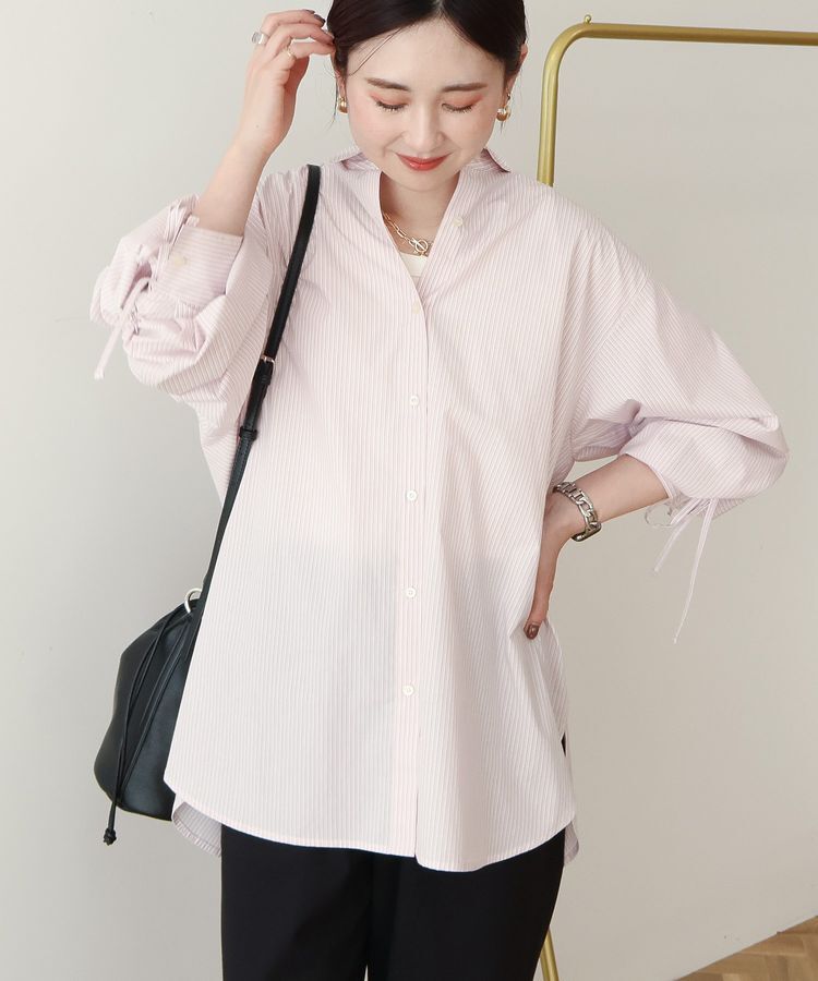 AMERICAN HOLIC「【イージーケア】バックギャザーリボンシャツ」|シャツ・ブラウス|