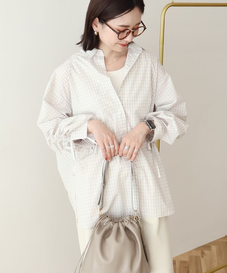 AMERICAN HOLIC「【イージーケア】バックギャザーリボンシャツ」|シャツ・ブラウス|