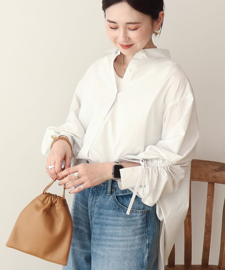 AMERICAN HOLIC「【イージーケア】バックギャザーリボンシャツ」|シャツ・ブラウス|