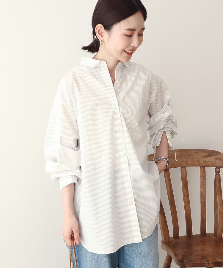 AMERICAN HOLIC「【イージーケア】バックギャザーリボンシャツ」|シャツ・ブラウス|