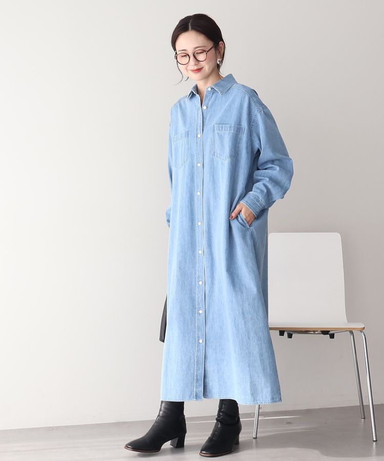 AMERICAN HOLIC「デニムシャツワンピース」|ワンピース|Light indigo