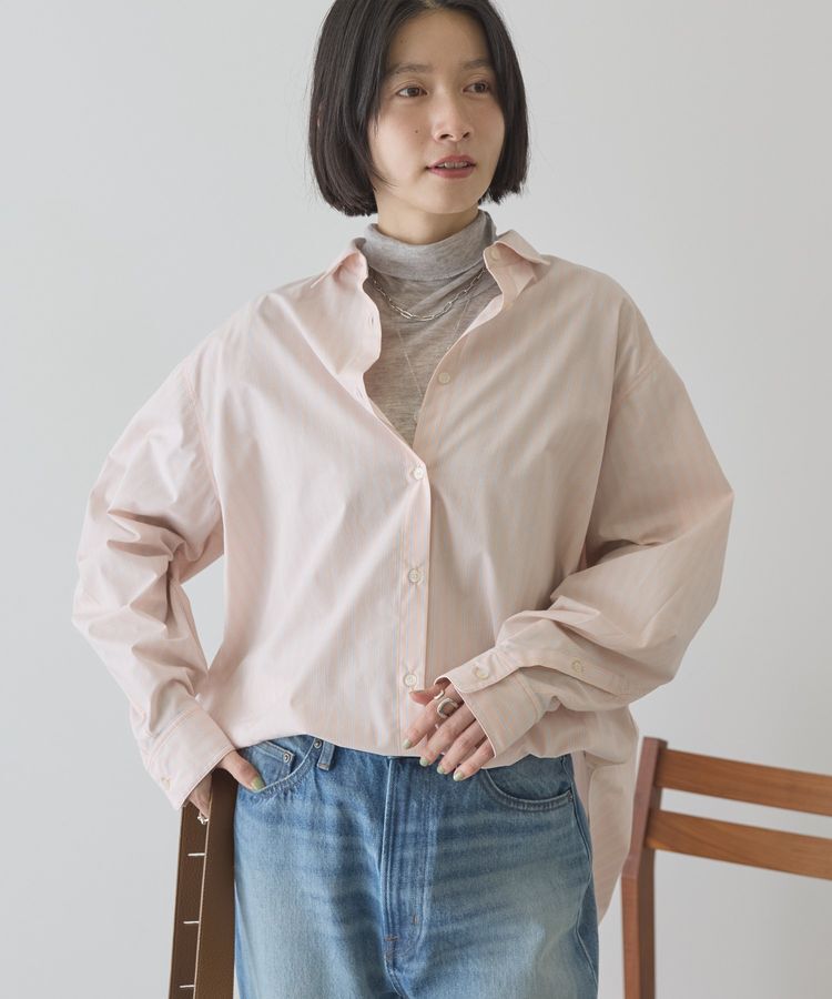 AMERICAN HOLIC「【マルチ機能】ベーシックシャツ」|シャツ・ブラウス|Stripe Pink