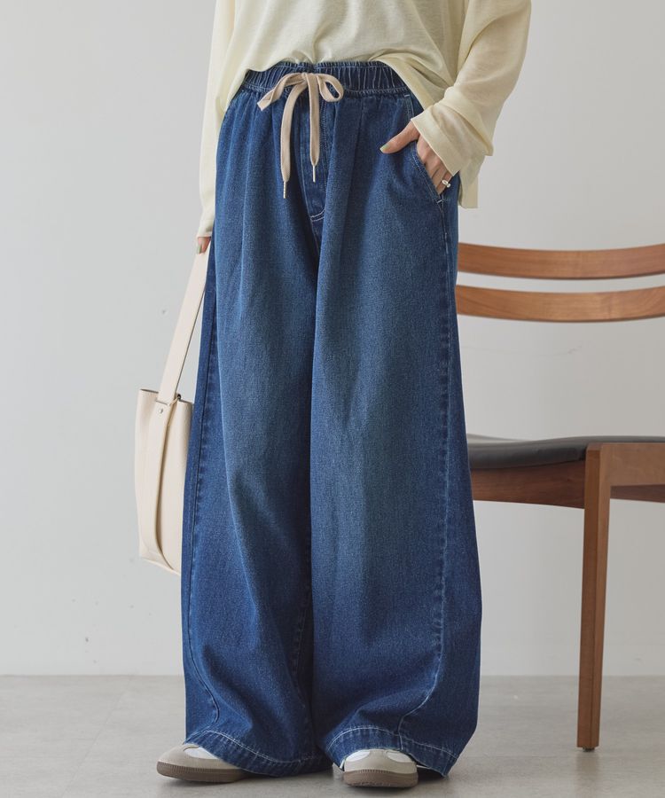 AMERICAN HOLIC「イージーデニムワイドパンツ」|デニム|
