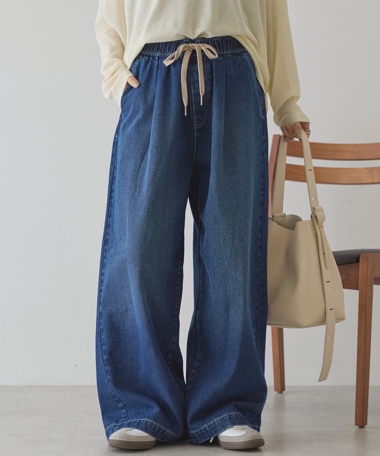 AMERICAN HOLIC「イージーデニムワイドパンツ」|デニム|