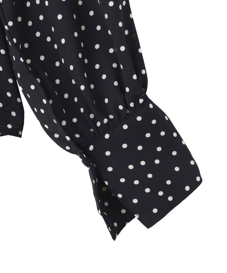 AMERICAN HOLIC「【イージーケア】ドット柄ボウタイブラウス」|シャツ・ブラウス|