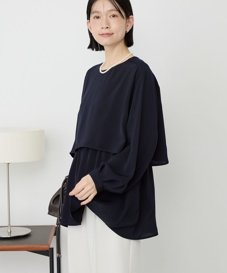 AMERICAN HOLIC「【イージーケア】Wクロスティアードブラウス」|シャツ・ブラウス|