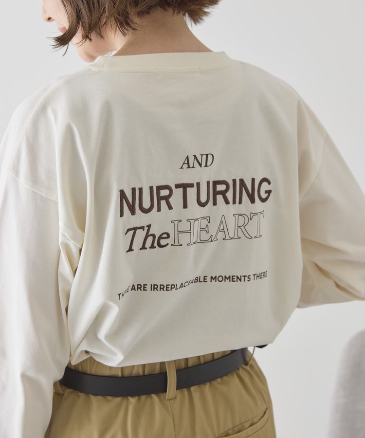 AMERICAN HOLIC「NURTURING 刺繍ロゴロンT」|Tシャツ・カットソー|Ivory
