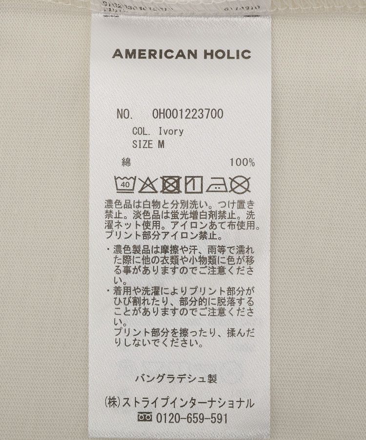 AMERICAN HOLIC「NURTURING 刺繍ロゴロンT」|Tシャツ・カットソー|