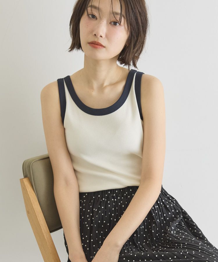 AMERICAN HOLIC「【抗菌防臭】バイカラーテレコタンクトップ」|インナー|
