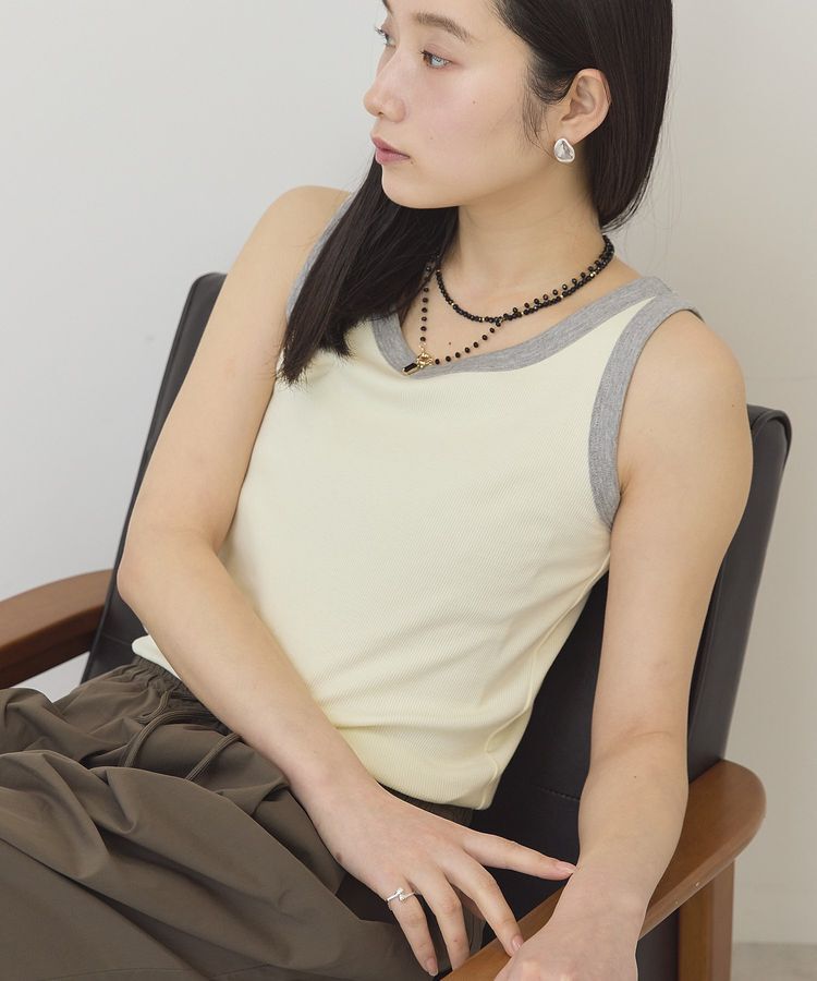 AMERICAN HOLIC「【抗菌防臭】バイカラーテレコタンクトップ」|インナー|