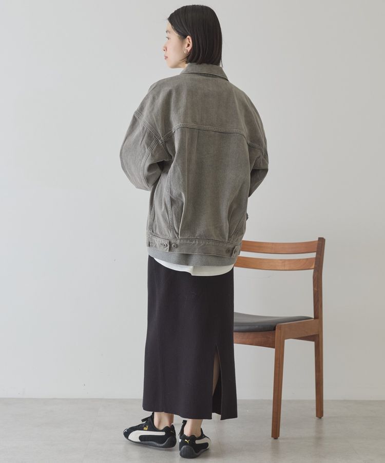 AMERICAN HOLIC「ロング丈デニムジャケット」|テーラードジャケット|
