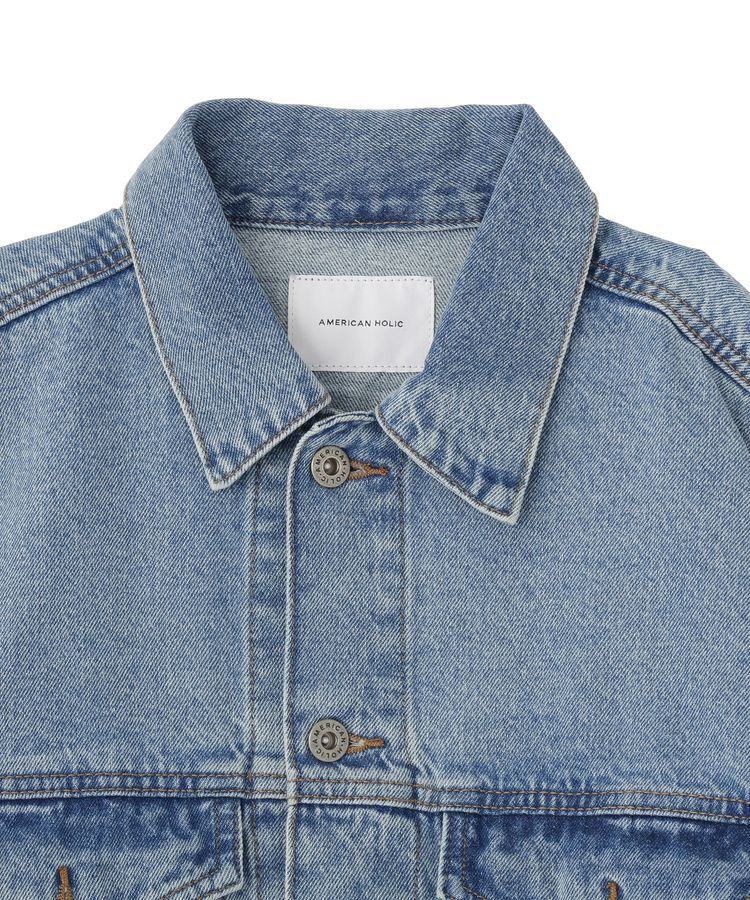 AMERICAN HOLIC「ロング丈デニムジャケット」|テーラードジャケット|