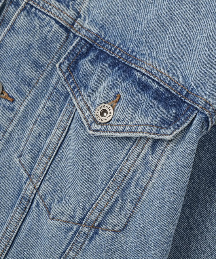AMERICAN HOLIC「ロング丈デニムジャケット」|テーラードジャケット|