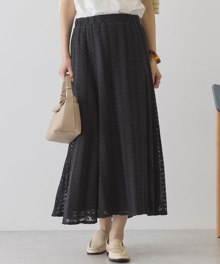 AMERICAN HOLIC「レースロングマーメイドスカート」|スカート|Black