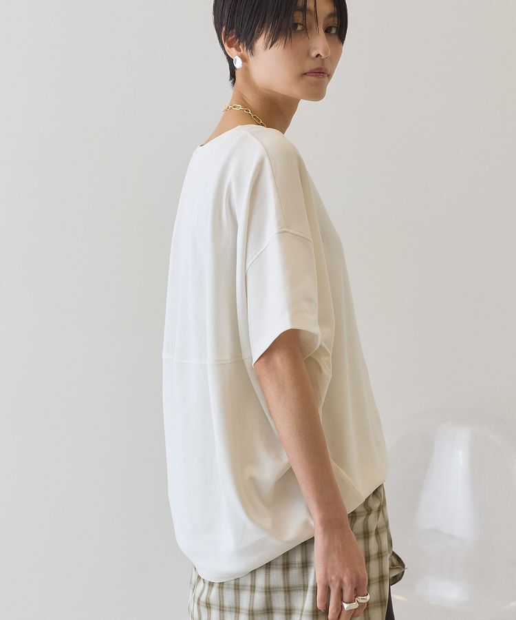 AMERICAN HOLIC「【接触冷感+UVカット】半袖コクーンカットプルオーバー」|Tシャツ・カットソー|