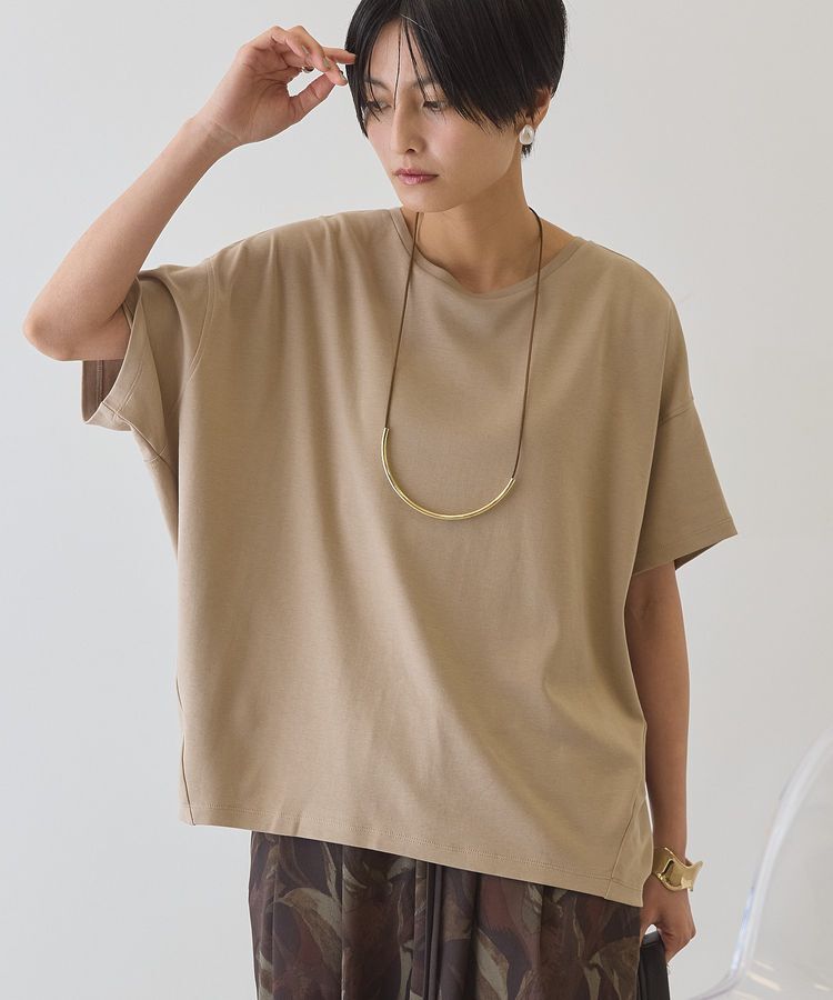 AMERICAN HOLIC「【接触冷感+UVカット】半袖コクーンカットプルオーバー」|Tシャツ・カットソー|