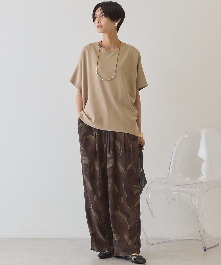 AMERICAN HOLIC「【接触冷感+UVカット】半袖コクーンカットプルオーバー」|Tシャツ・カットソー|