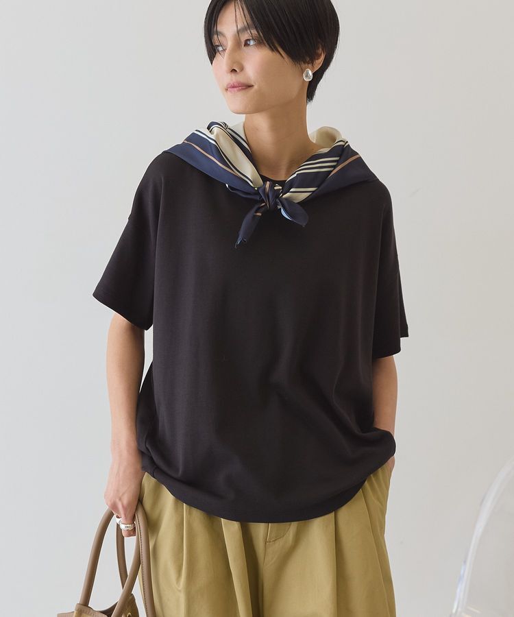 AMERICAN HOLIC「【接触冷感+UVカット】半袖コクーンカットプルオーバー」|Tシャツ・カットソー|