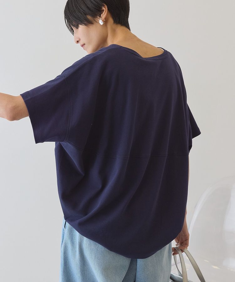 AMERICAN HOLIC「【接触冷感+UVカット】半袖コクーンカットプルオーバー」|Tシャツ・カットソー|