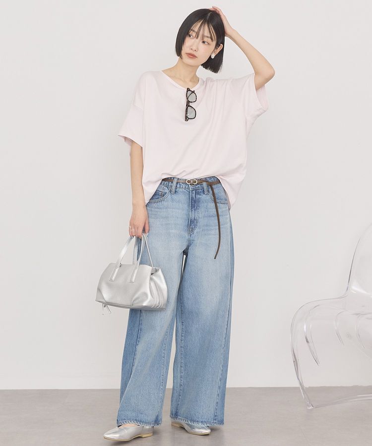 AMERICAN HOLIC「【接触冷感+UVカット】半袖コクーンカットプルオーバー」|Tシャツ・カットソー|