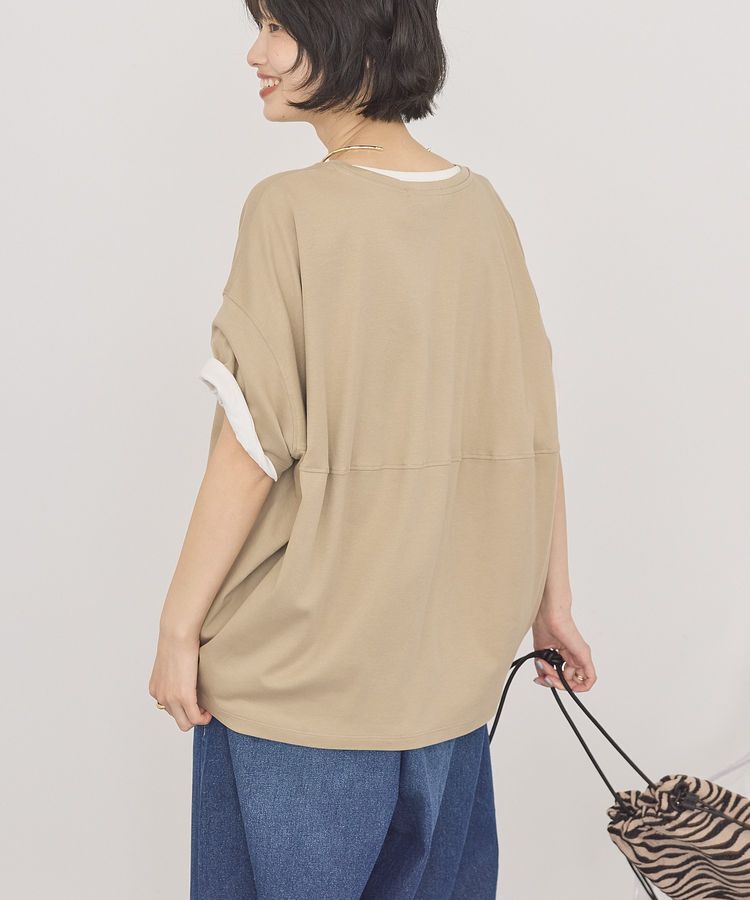 AMERICAN HOLIC「【接触冷感+UVカット】半袖コクーンカットプルオーバー」|Tシャツ・カットソー|