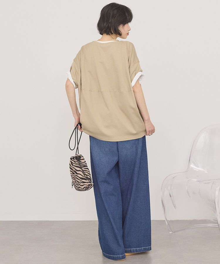 AMERICAN HOLIC「【接触冷感+UVカット】半袖コクーンカットプルオーバー」|Tシャツ・カットソー|