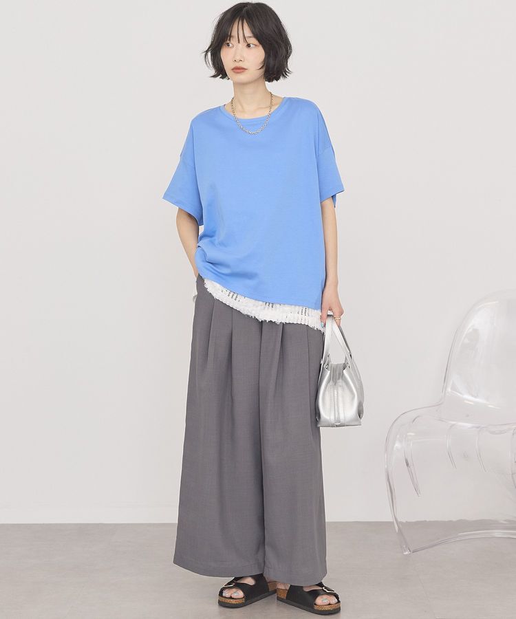 AMERICAN HOLIC「【接触冷感+UVカット】半袖コクーンカットプルオーバー」|Tシャツ・カットソー|