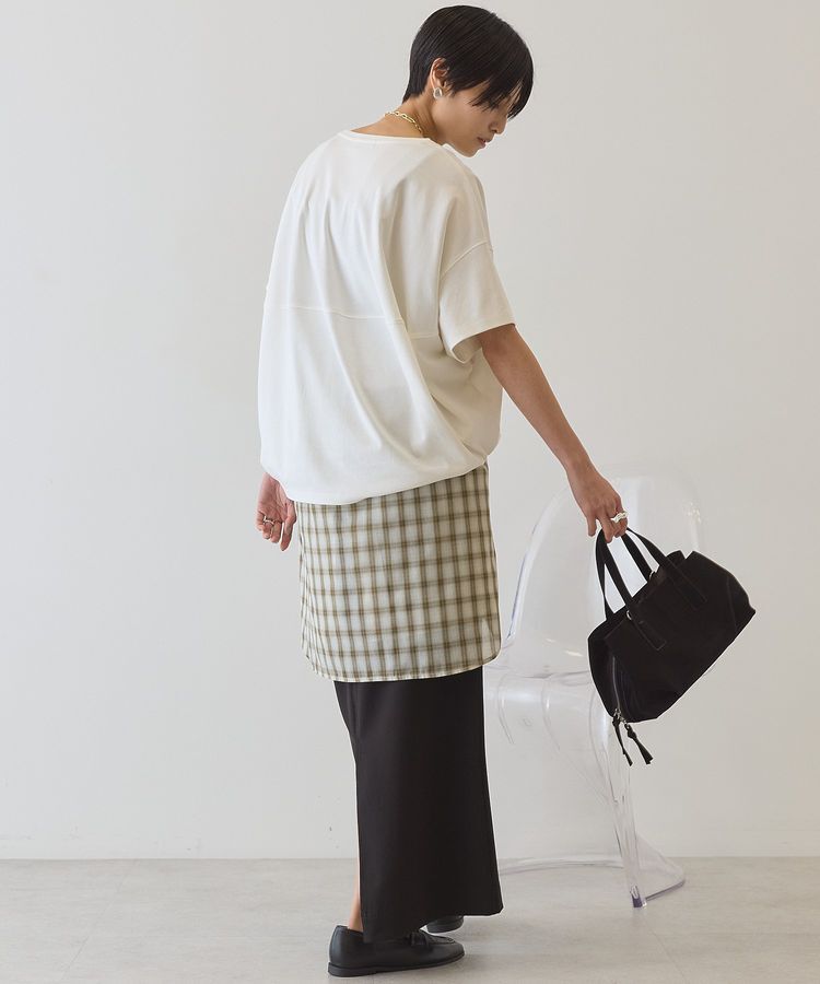 AMERICAN HOLIC「【接触冷感+UVカット】半袖コクーンカットプルオーバー」|Tシャツ・カットソー|