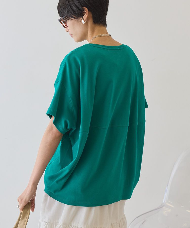 AMERICAN HOLIC「【接触冷感+UVカット】半袖コクーンカットプルオーバー」|Tシャツ・カットソー|