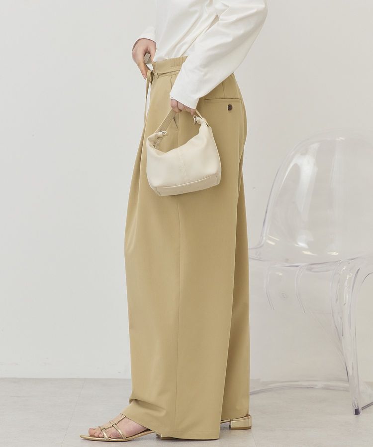 AMERICAN HOLIC「【イージーケア】リボン付きタックワイドパンツ」|その他|