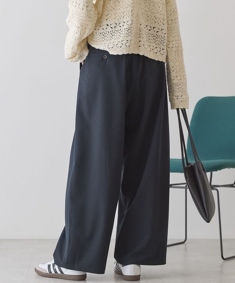 AMERICAN HOLIC「【イージーケア】リボン付きタックワイドパンツ」|その他|