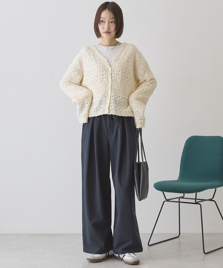 AMERICAN HOLIC「【イージーケア】リボン付きタックワイドパンツ」|その他|