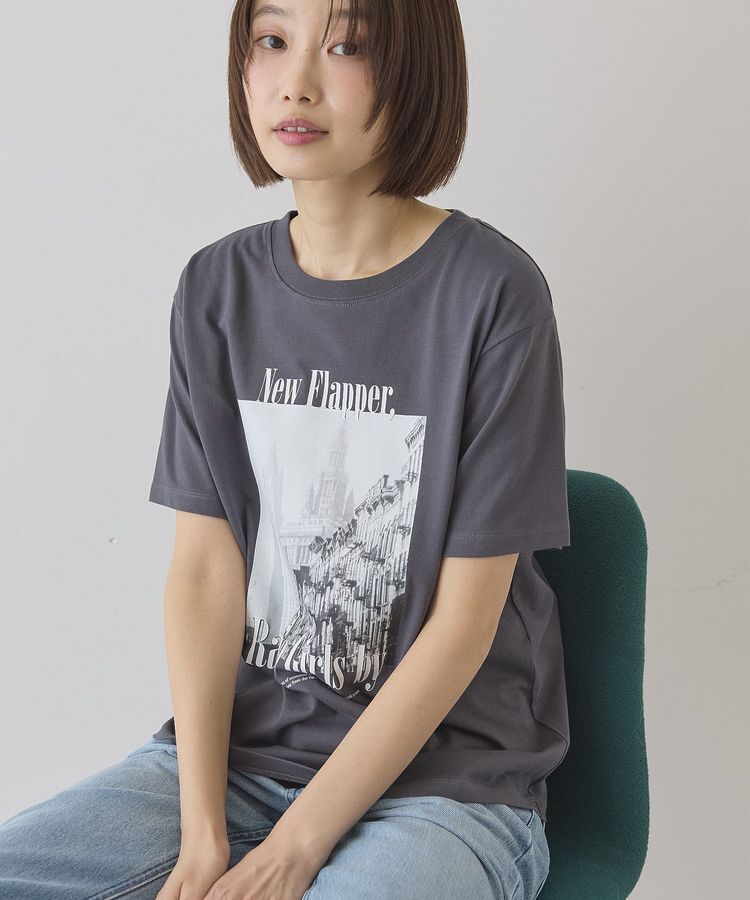 AMERICAN HOLIC「フォトプリント半袖Tシャツ」|Tシャツ・カットソー|Charcoal Gray