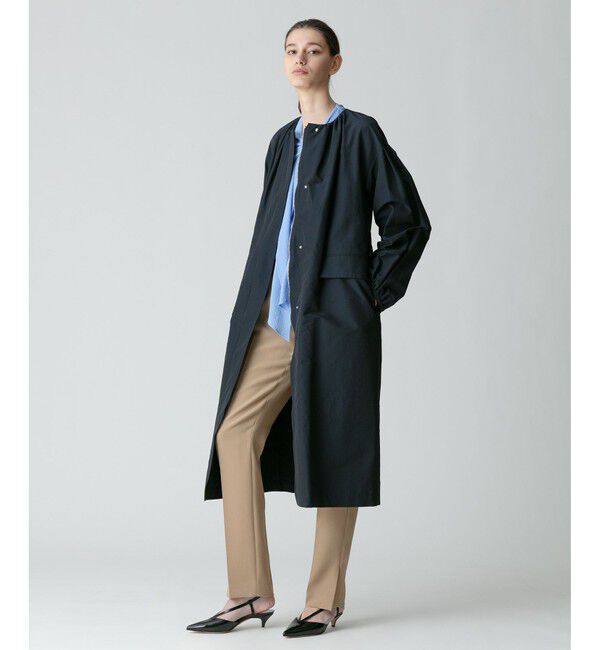 allureville「綿ナイロンクロスギャザーネックコート」|ダッフルコート|