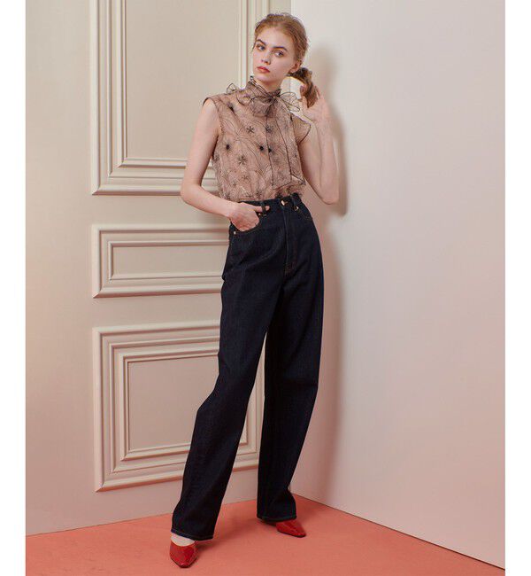 LOULOU WILLOUGHBY「【LOULOU WILLOUGHBY】ボーイフレンドデニムパンツ」|デニム|