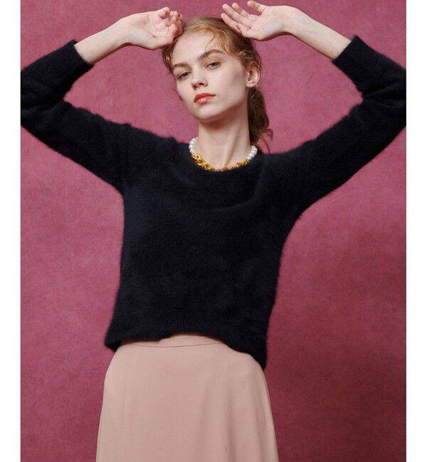 LOULOU WILLOUGHBY「【LOULOU WILLOUGHBY】カシミヤブレンドファー加工プルオーバー」|ニット・セーター|