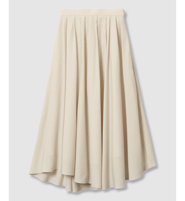 allureville「タイプライターイレギュラーヘムスカート」|スカート|ベージュ