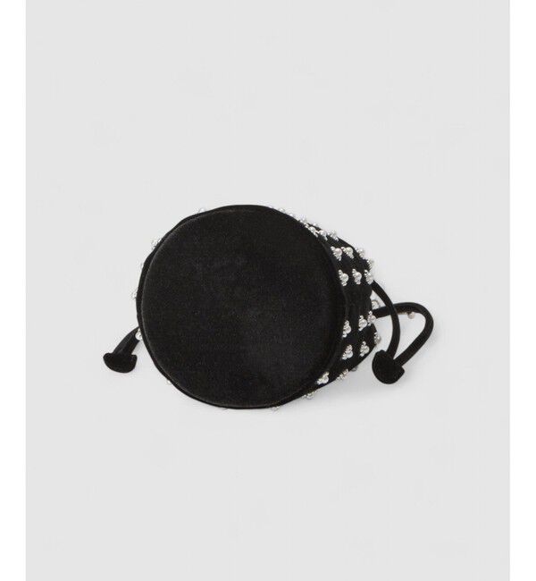 LOULOU WILLOUGHBY「【LOULOU WILLOUGHBY】パール刺繍ベロア巾着ハンドバッグ」|ショルダー・メッセンジャー|