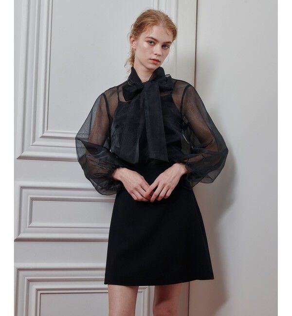 LOULOU WILLOUGHBY「【LOULOU WILLOUGHBY】オーガンリボンブラウス」|シャツ・ブラウス|