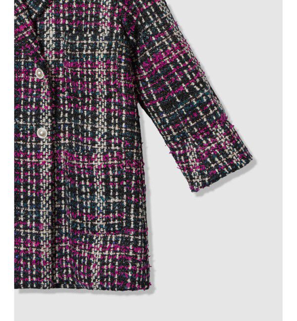 LOULOU WILLOUGHBY「【LOULOU WILLOUGHBY】CLARENSONツイードコート」|ステンカラーコート|