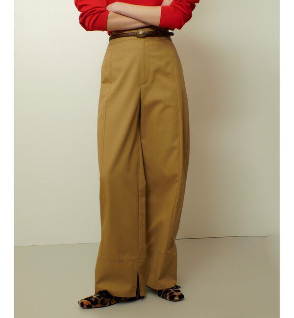 allureville「ミリタリーツイルハイウェストパンツ」|チノ|