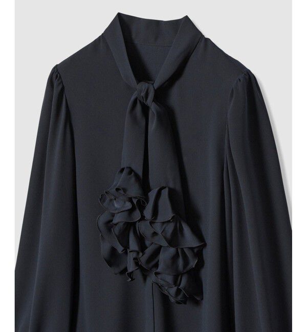 LOULOU WILLOUGHBY「【LOULOU WILLOUGHBY】ペタルフリルボウタイブラウス」|シャツ・ブラウス|