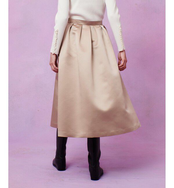 LOULOU WILLOUGHBY「【LOULOU WILLOUGHBY】ヘビーサテンタックスカート」|スカート|